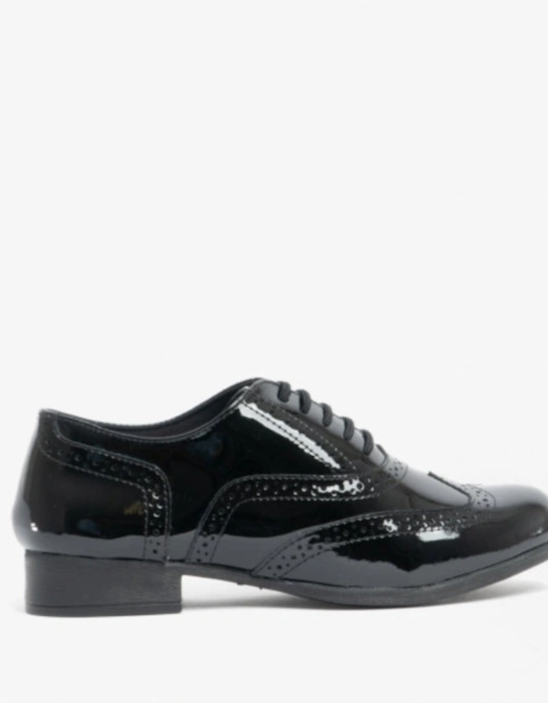 KADA Girls School Shoes Black Patent