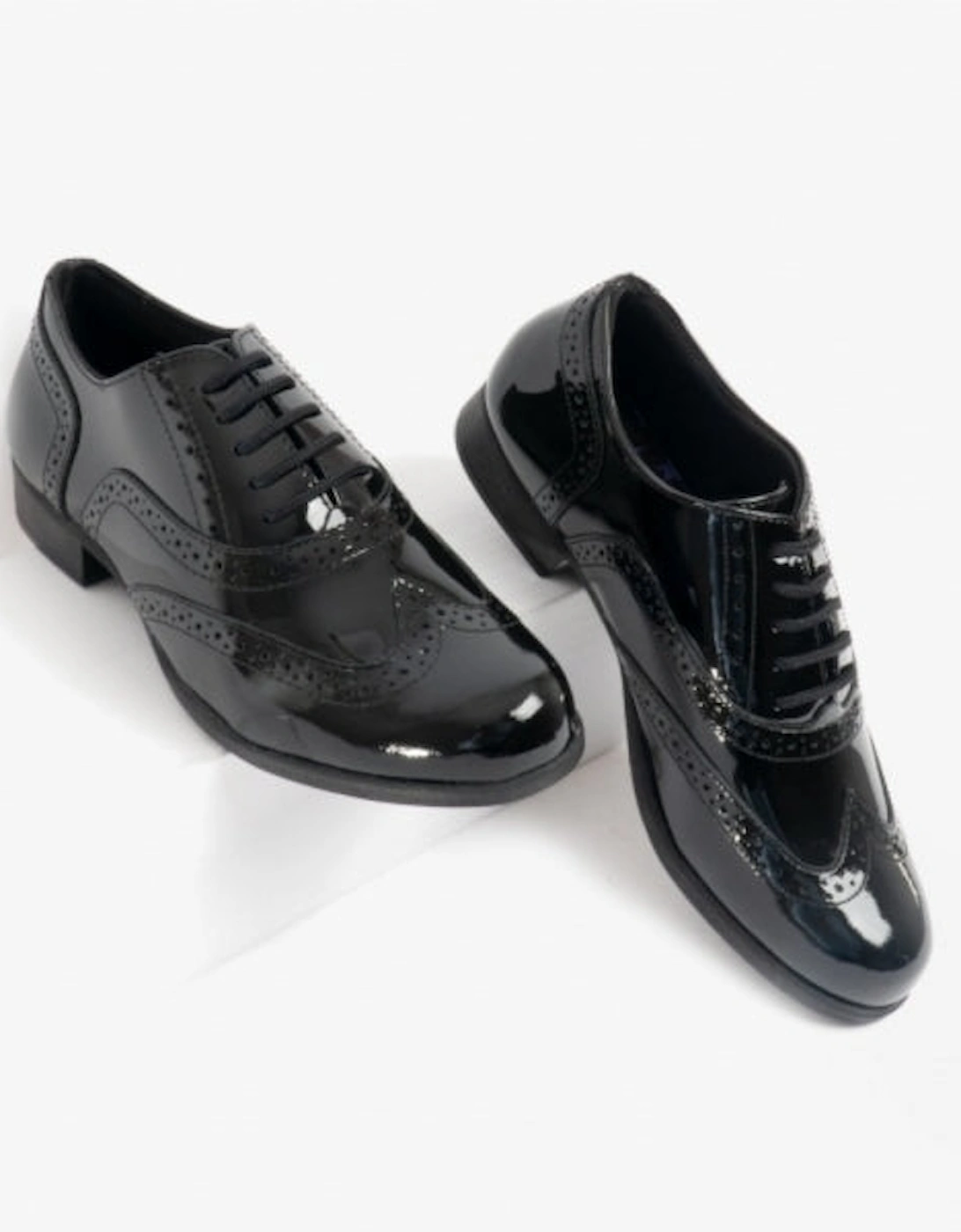 KADA Girls School Shoes Black Patent