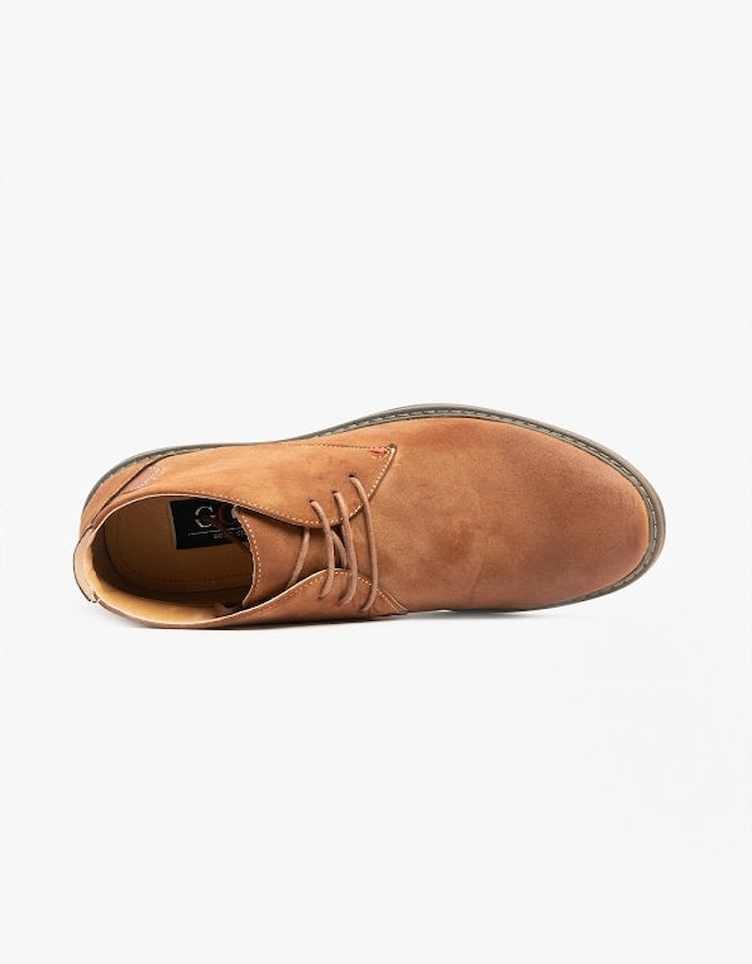 CALEB Mens Nubuck Chukka Boots Tan