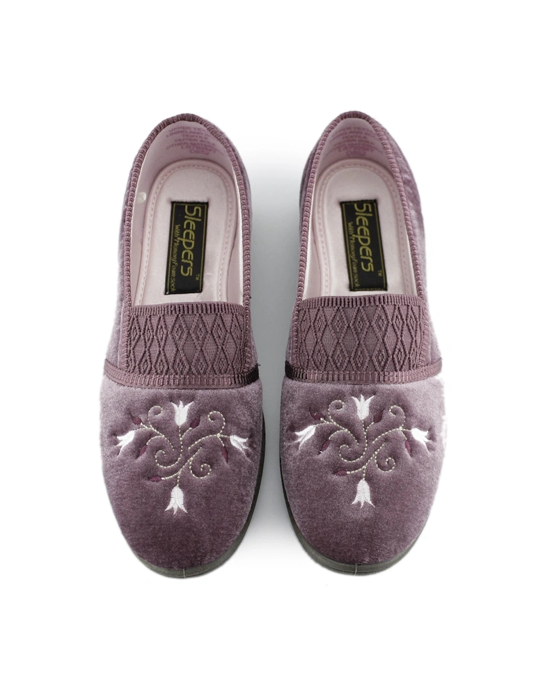 INEZ Womens Full Slippers Heather