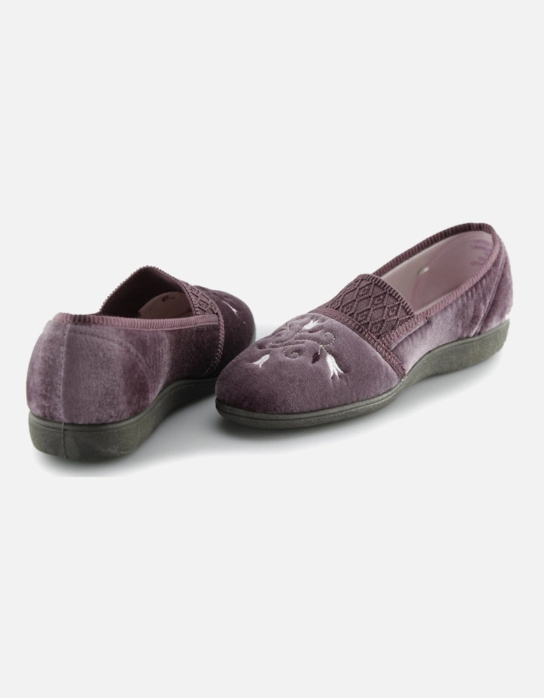 INEZ Womens Full Slippers Heather