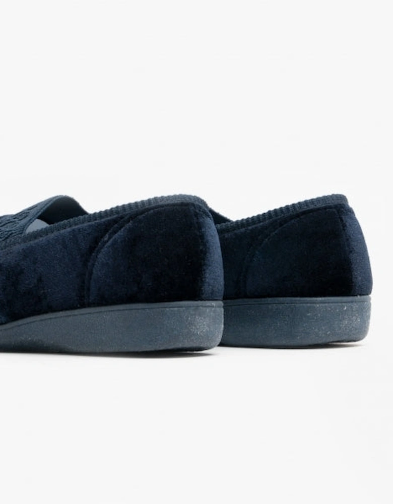 INEZ Womens Full Slippers Navy