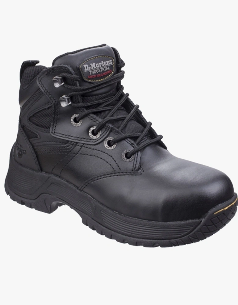 TORNESS Unisex Leather Safety Boots Black