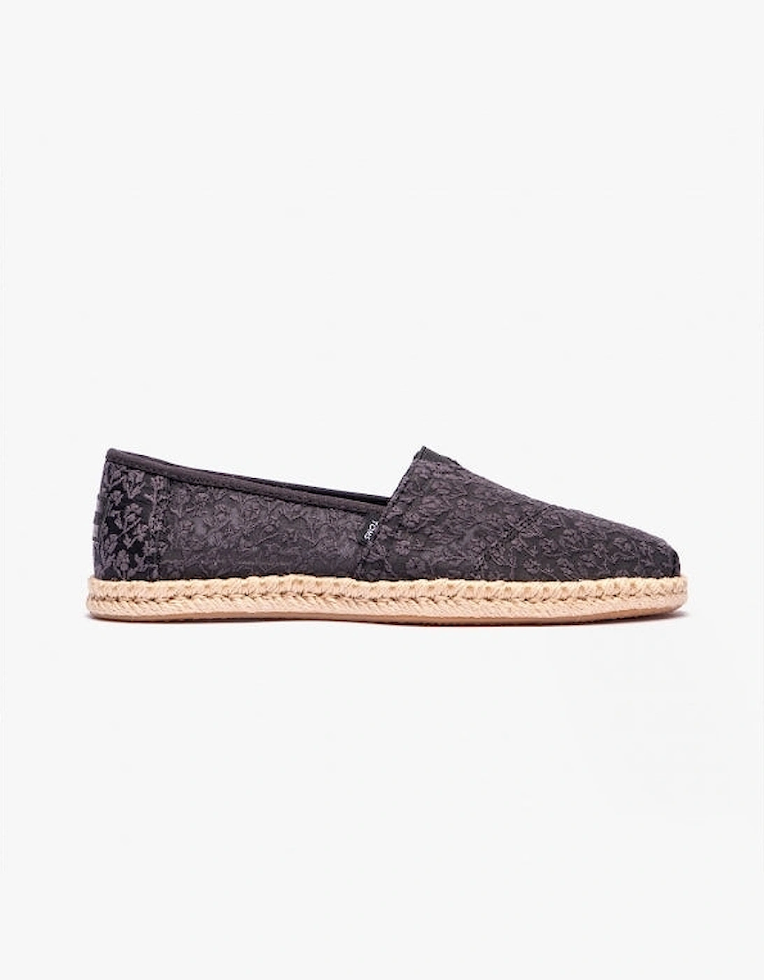 ALPARGATA ROPE Womens Posy Lace Espadrille Black, 9 of 8