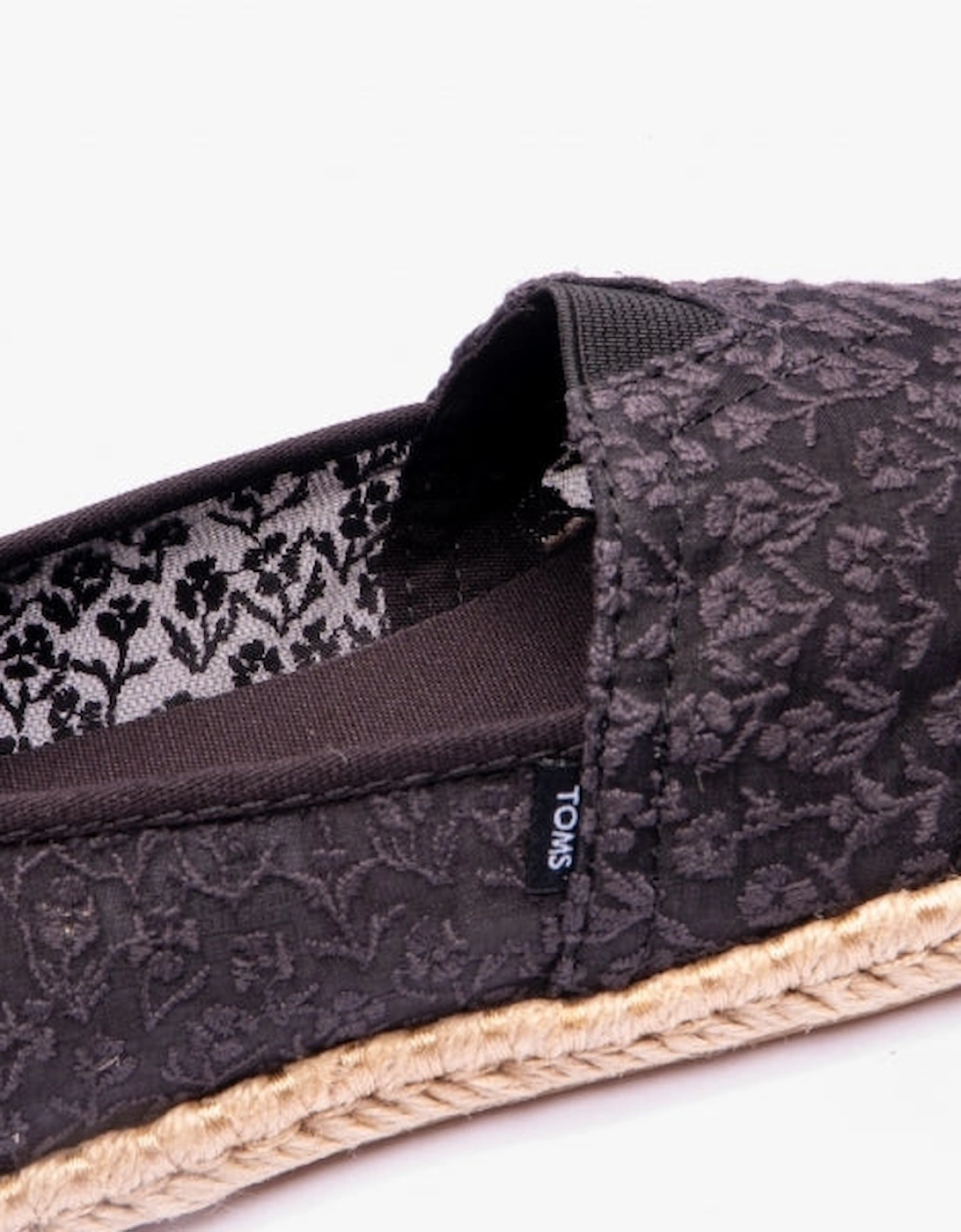 ALPARGATA ROPE Womens Posy Lace Espadrille Black