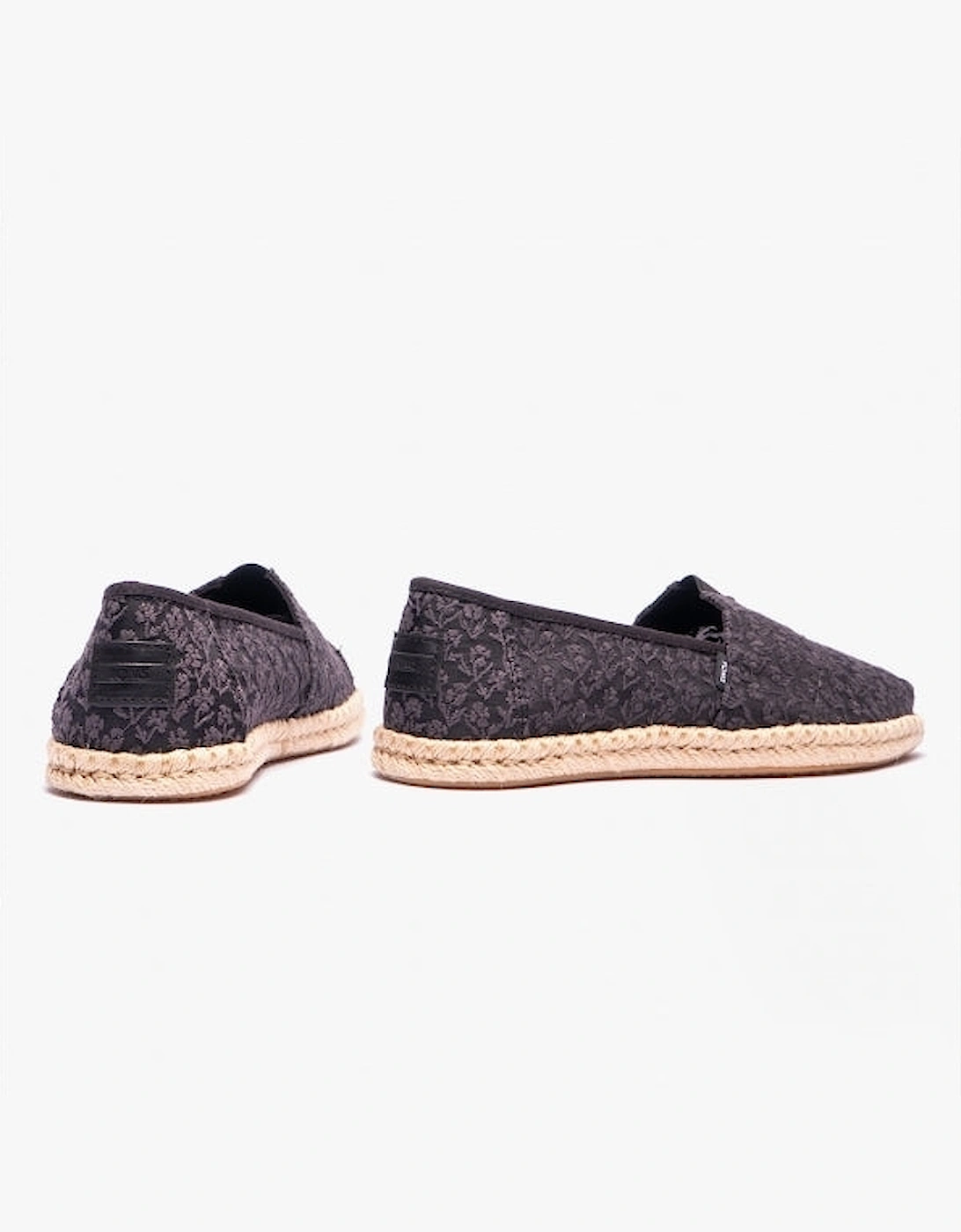 ALPARGATA ROPE Womens Posy Lace Espadrille Black