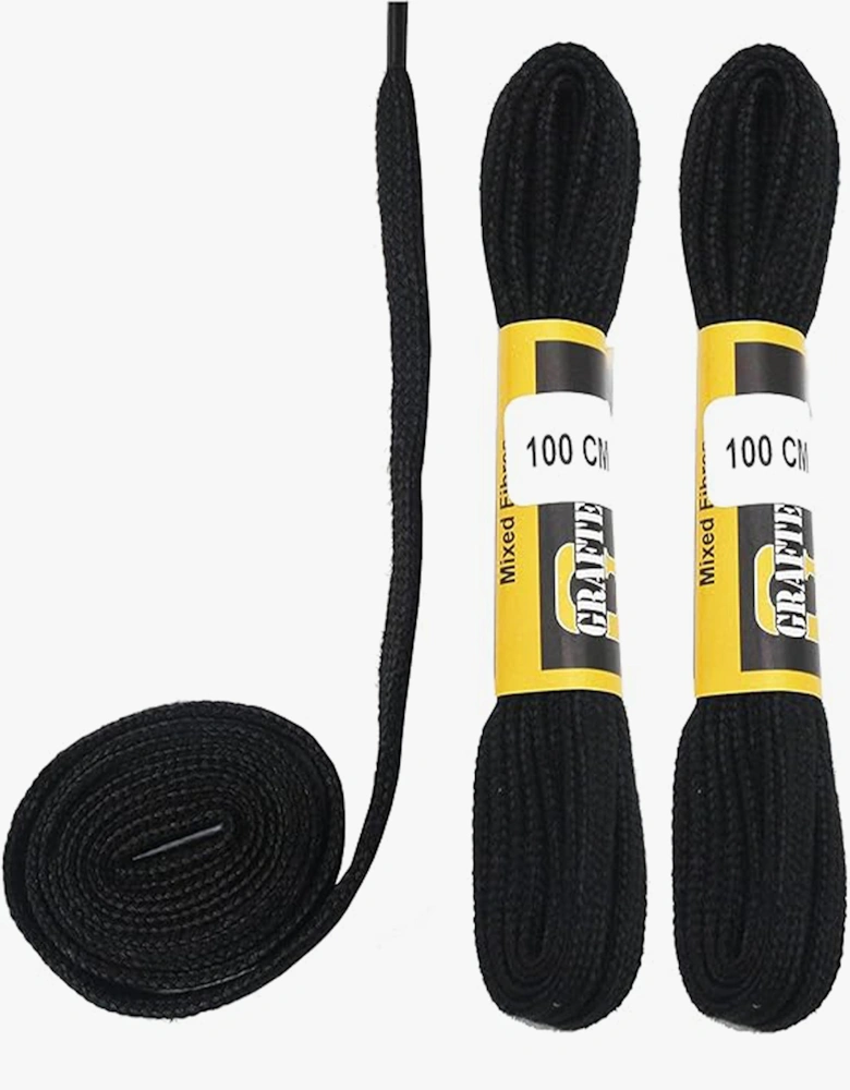 100cm Flat Trainer Laces Black