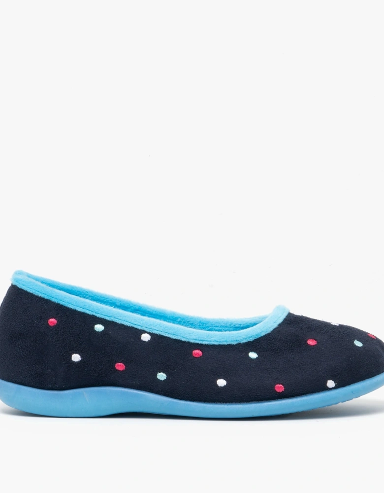 ISLA Womens Full Slippers Blue/Turquoise