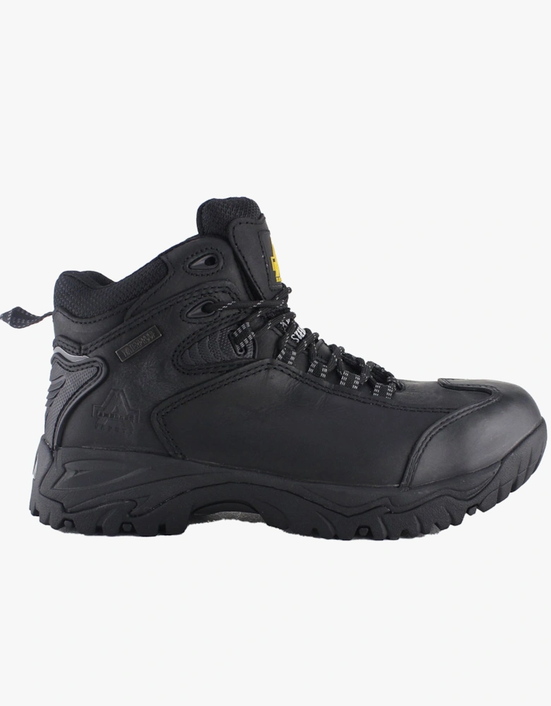 FS190N Mens Leather Safety Boots Black