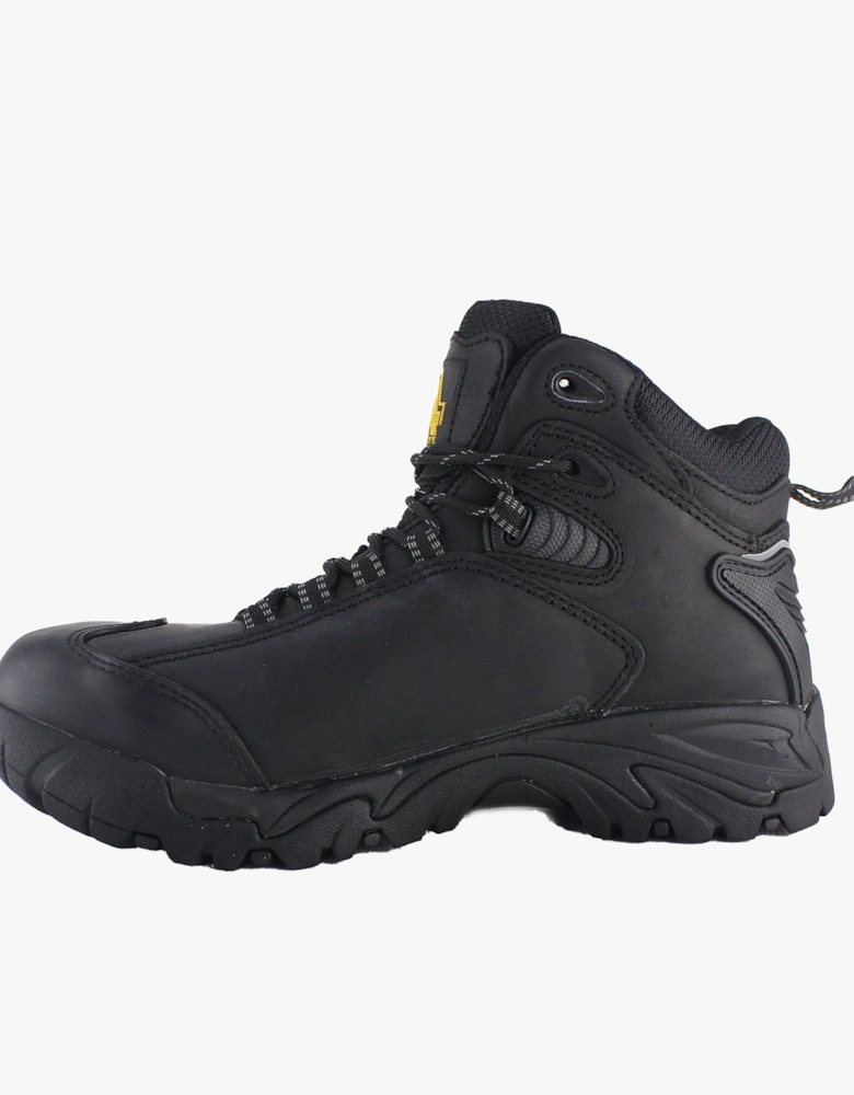 FS190N Mens Leather Safety Boots Black