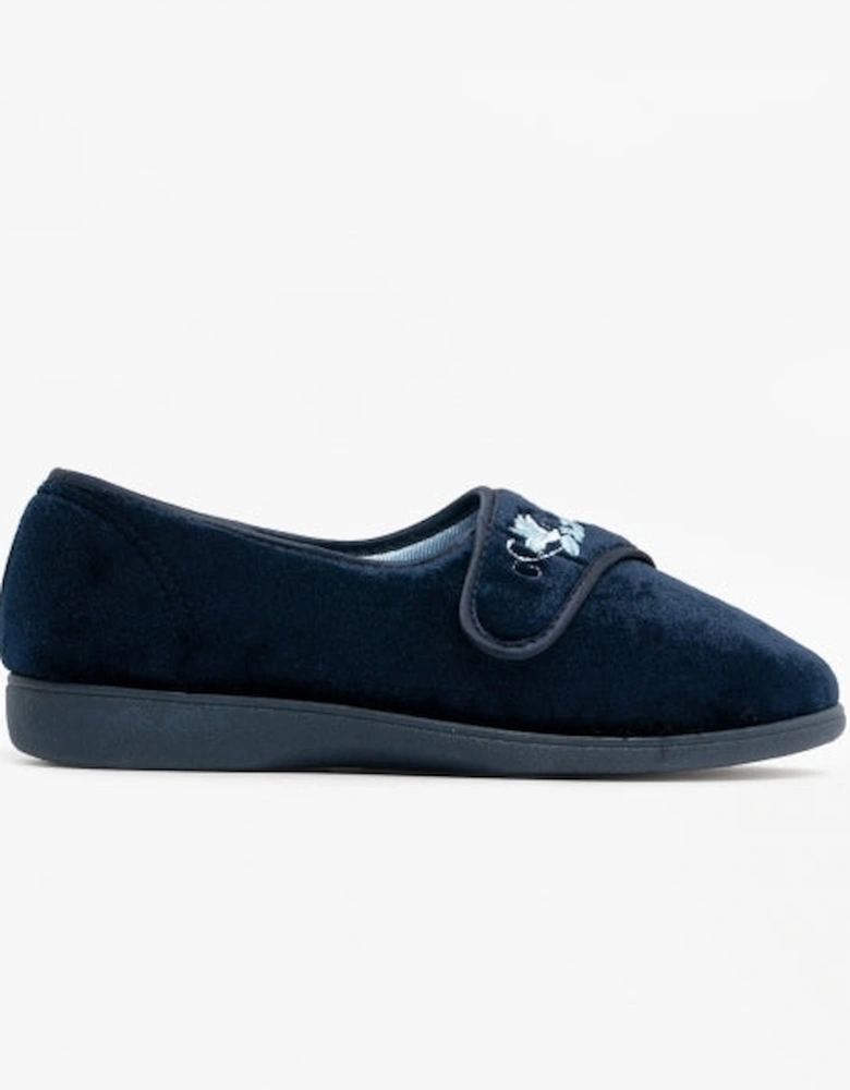 JOLENE Womens Full Slippers Navy