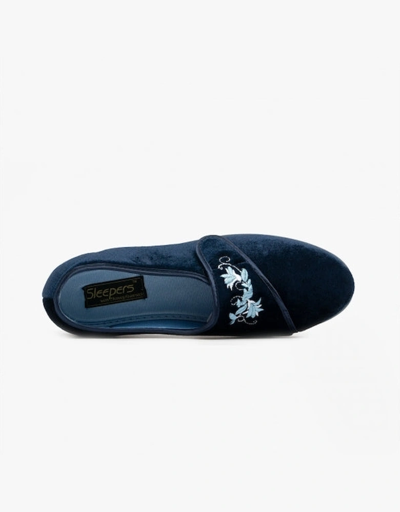 JOLENE Womens Full Slippers Navy