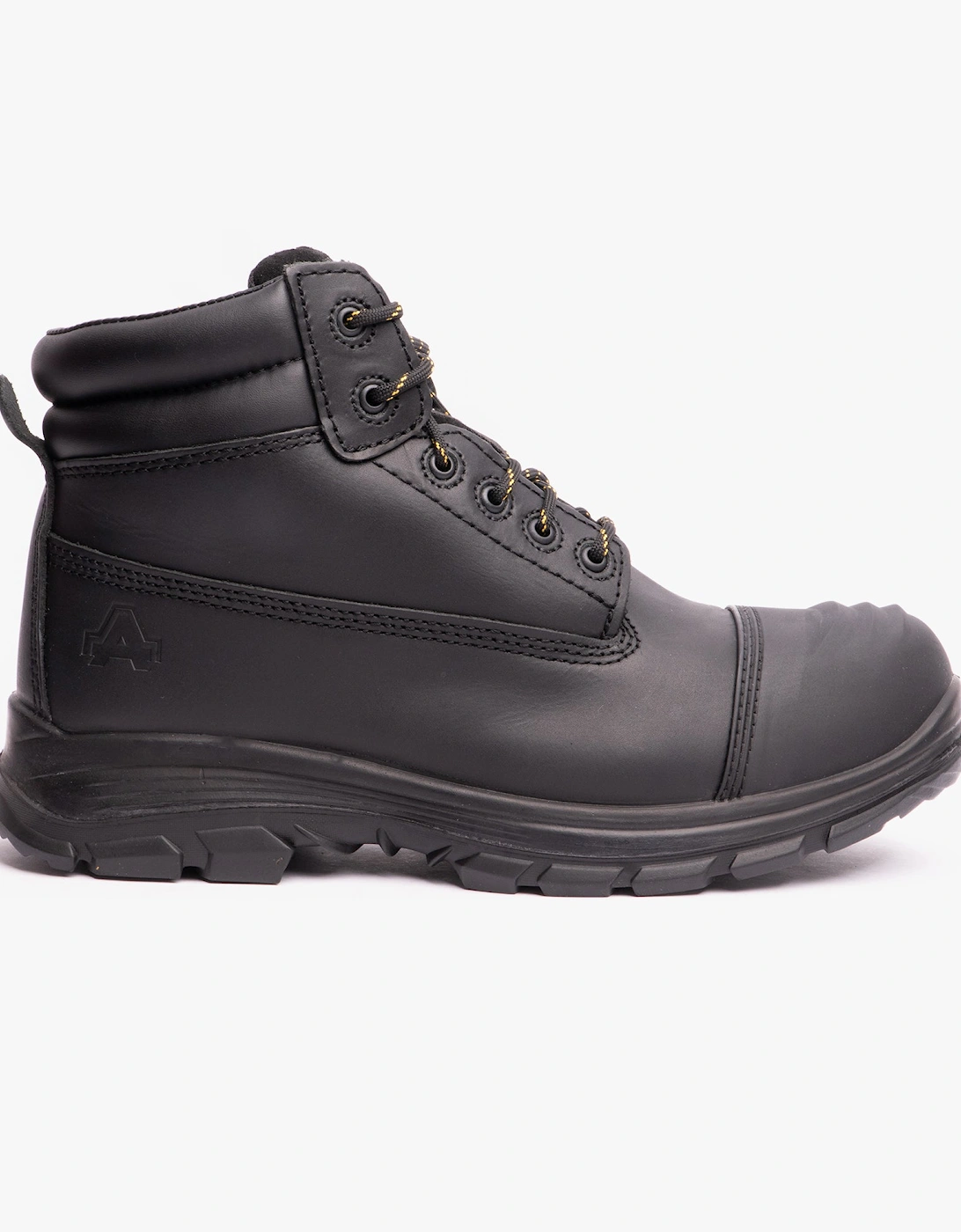 FS301 BRECON Mens Leather Safety Boots Black, 7 of 6