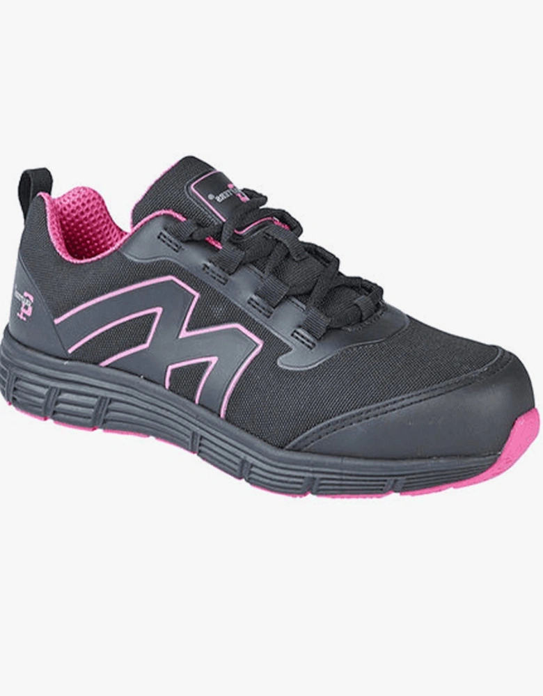 L383A Womens Safety  Trainers Black/Hot Pink