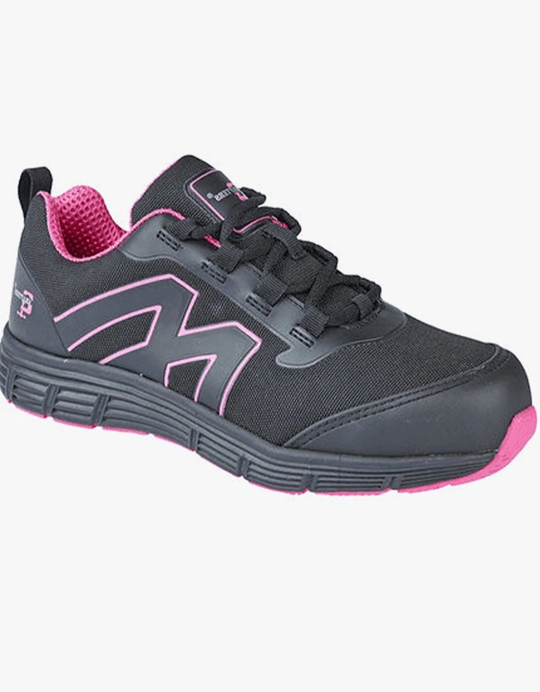 L383A Womens Safety  Trainers Black/Hot Pink, 2 of 1