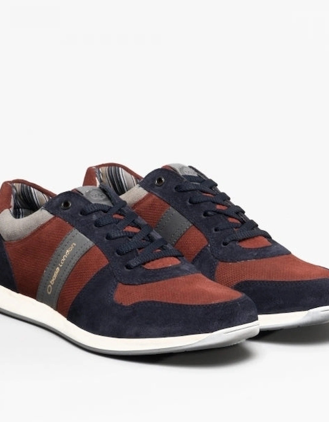 London ECLIPSE Mens Trainers Navy/Bordo