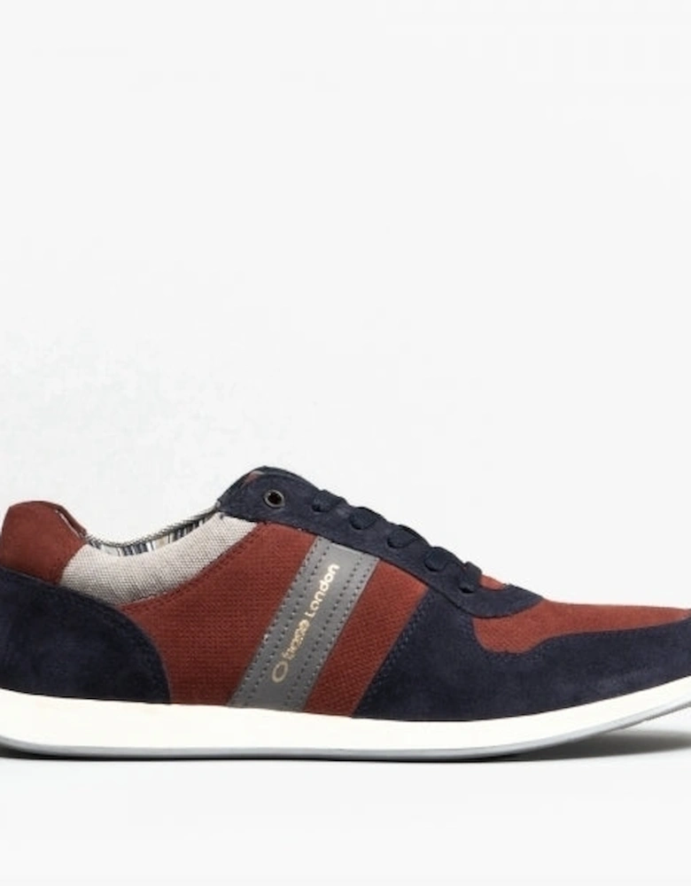 London ECLIPSE Mens Trainers Navy/Bordo