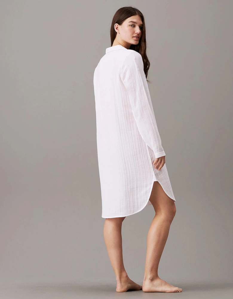 PURE TEXTURED Womens Night Dress White