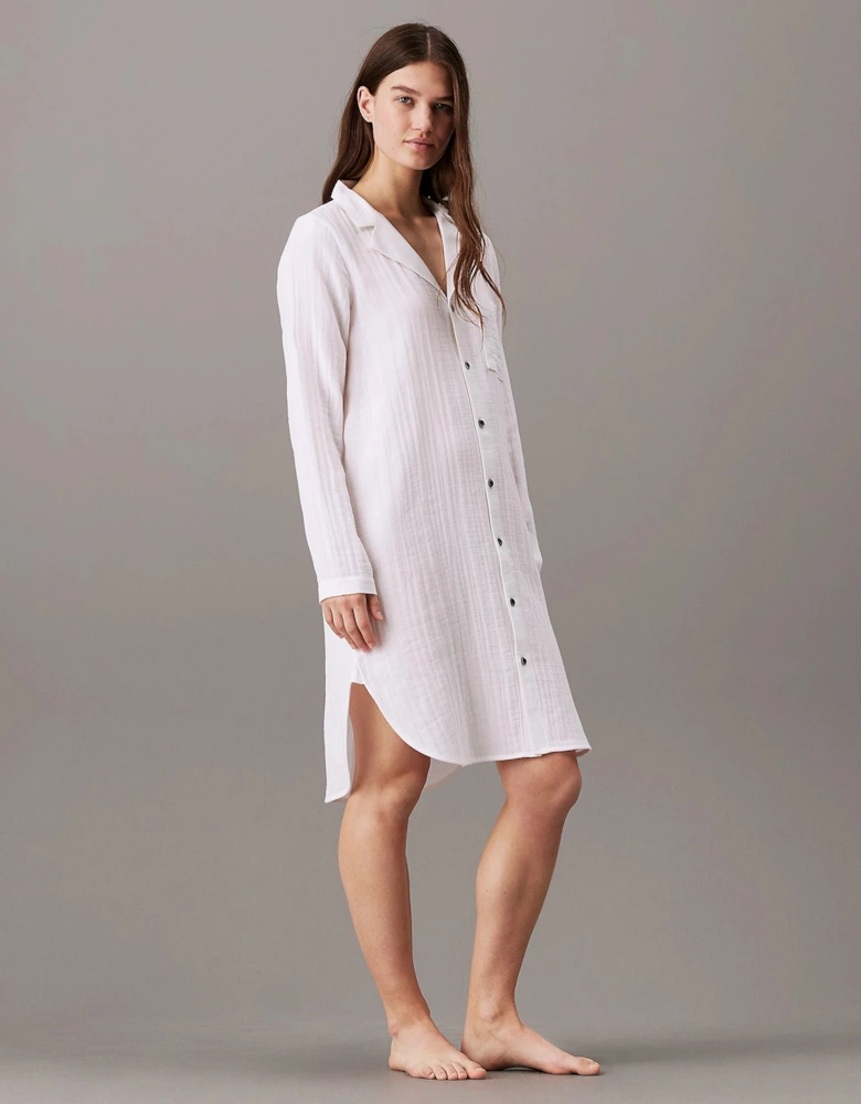 PURE TEXTURED Womens Night Dress White