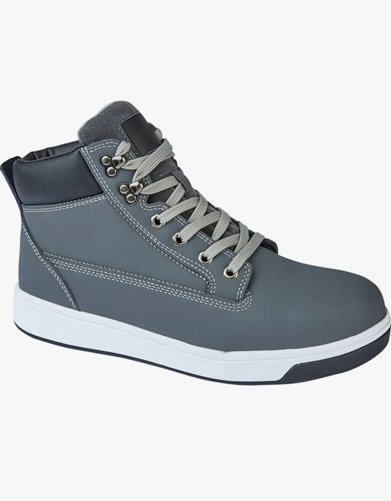 M057F Mens Safety Boots Grey