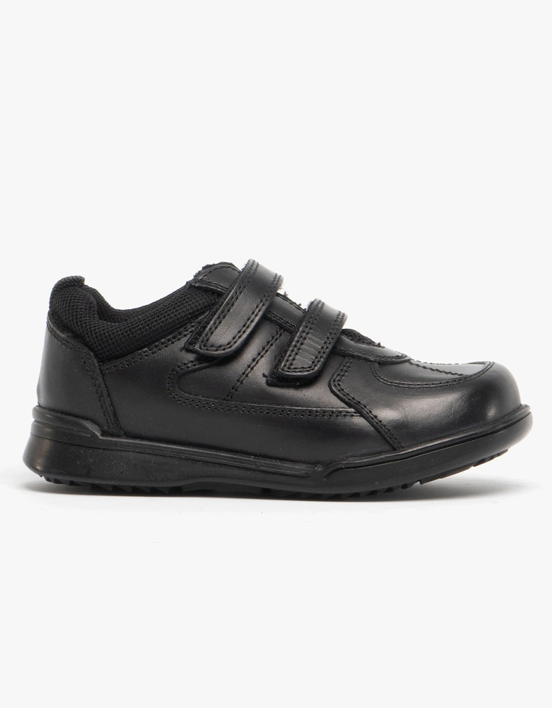 LIAM Boys Leather School Shoes Black, 7 of 6