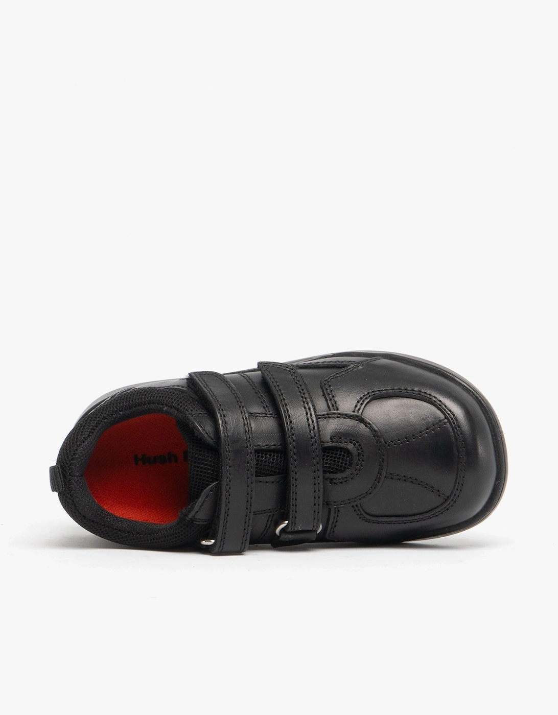 LIAM Boys Leather School Shoes Black