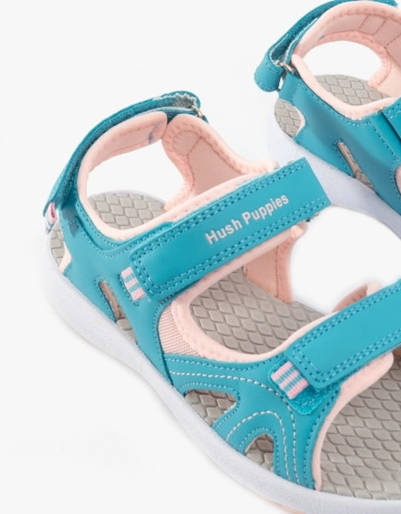 LILLY Girls Touch Fasten Sandals Aqua