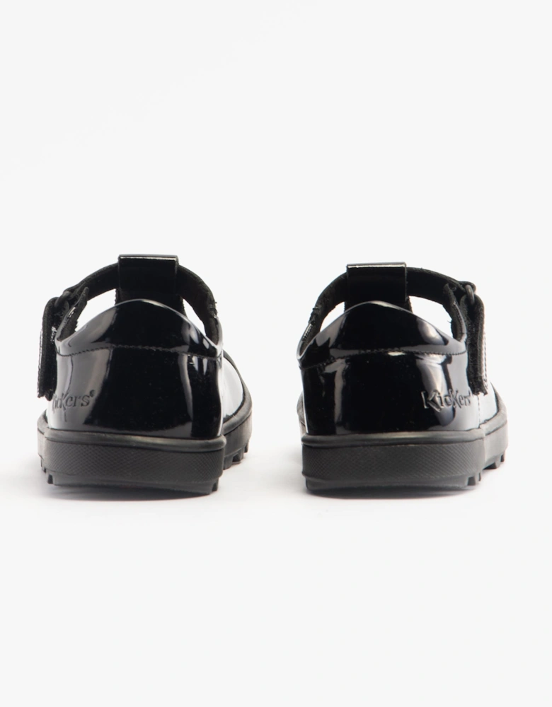 116227 PLUNK MJ Girls School Shoes Black Patent