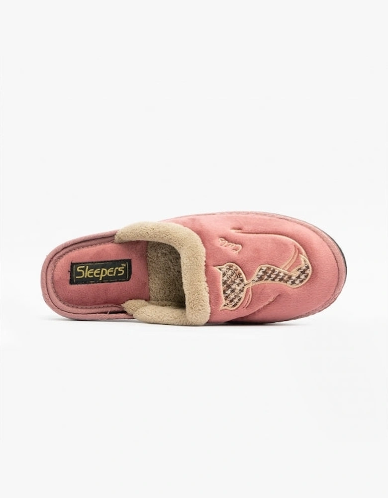 LORNA Womens Mule Slippers Heather Pink