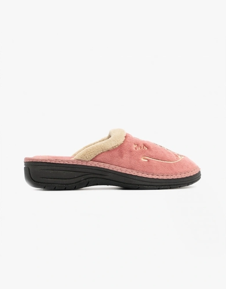 LORNA Womens Mule Slippers Heather Pink