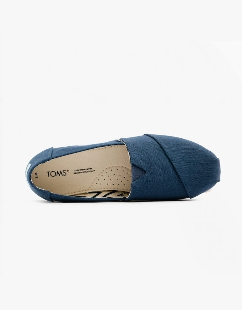 ALPARGATA Womens Cotton Espadrille Navy