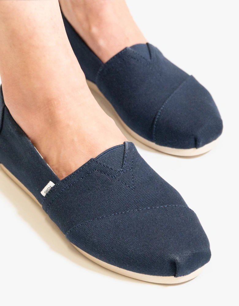 ALPARGATA Womens Cotton Espadrille Navy