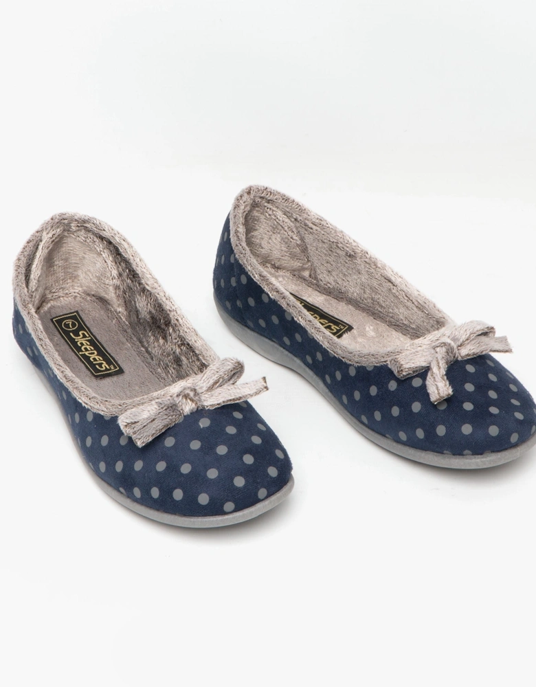 LOUISE Womens Full Slippers Navy