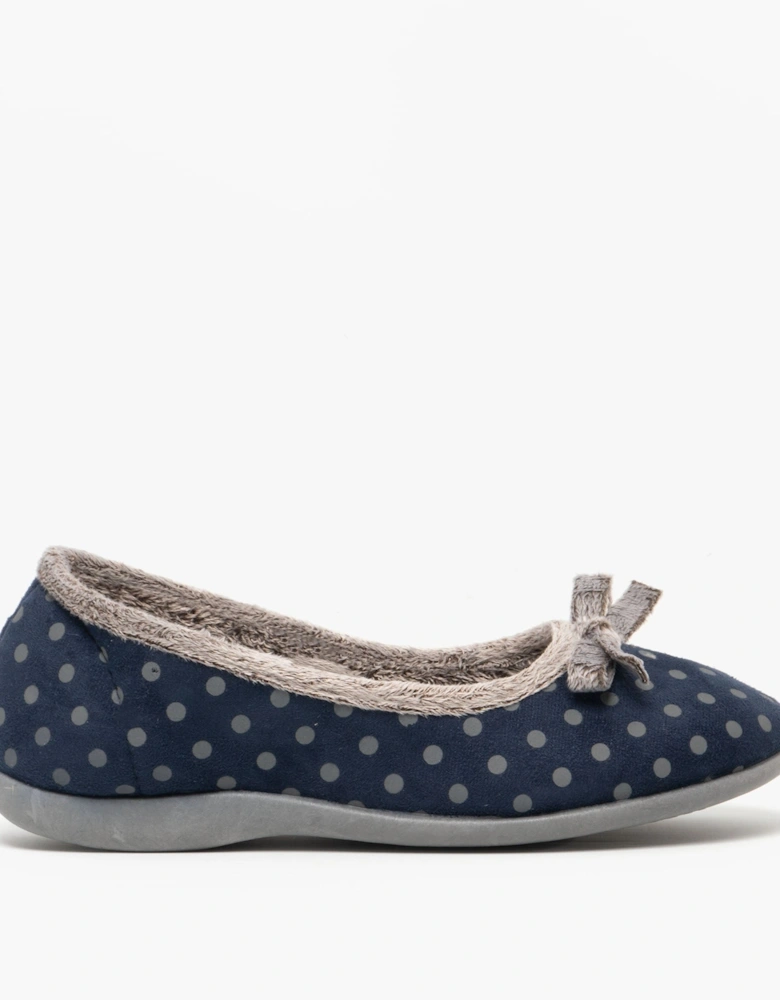 LOUISE Womens Full Slippers Navy