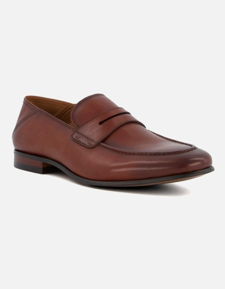 SYNC Mens Leather Loafers Tan