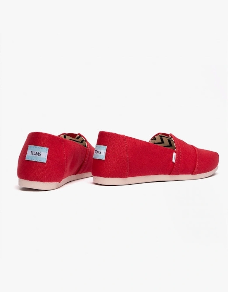 ALPARGATA Womens Cotton Espadrille Red