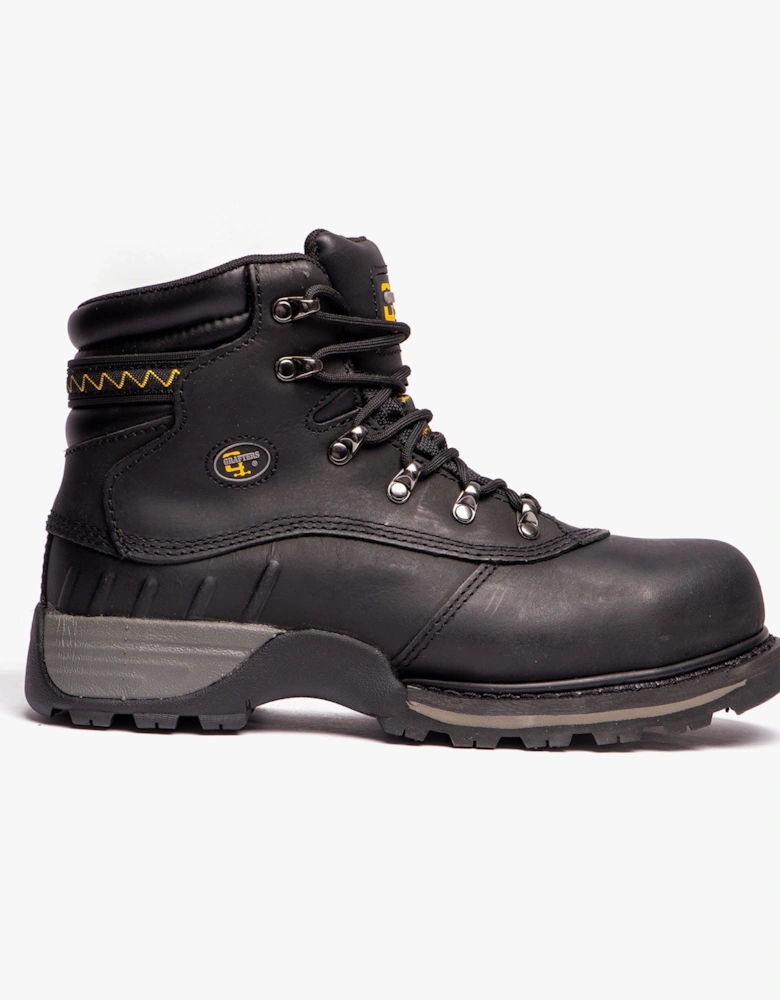 M139A Mens Leather Safety Boots Black