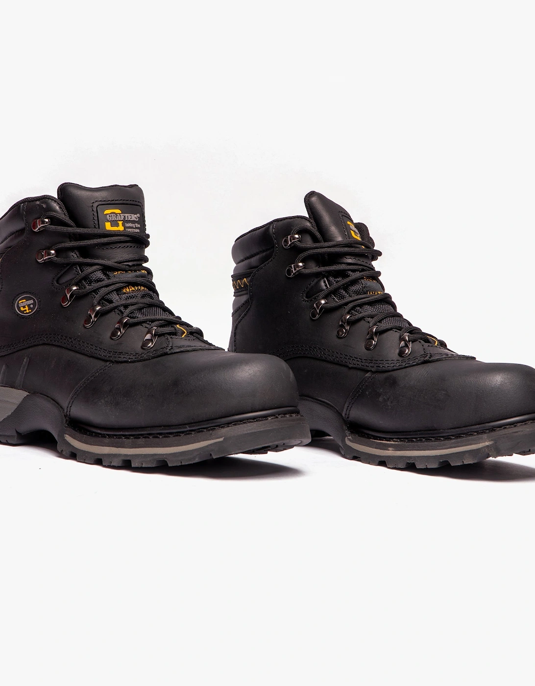 M139A Mens Leather Safety Boots Black