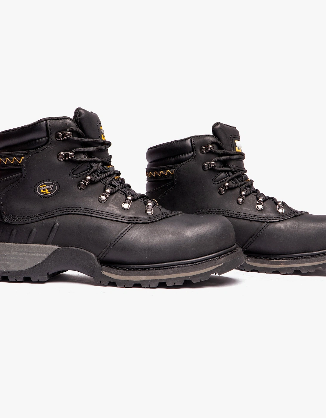 M139A Mens Leather Safety Boots Black