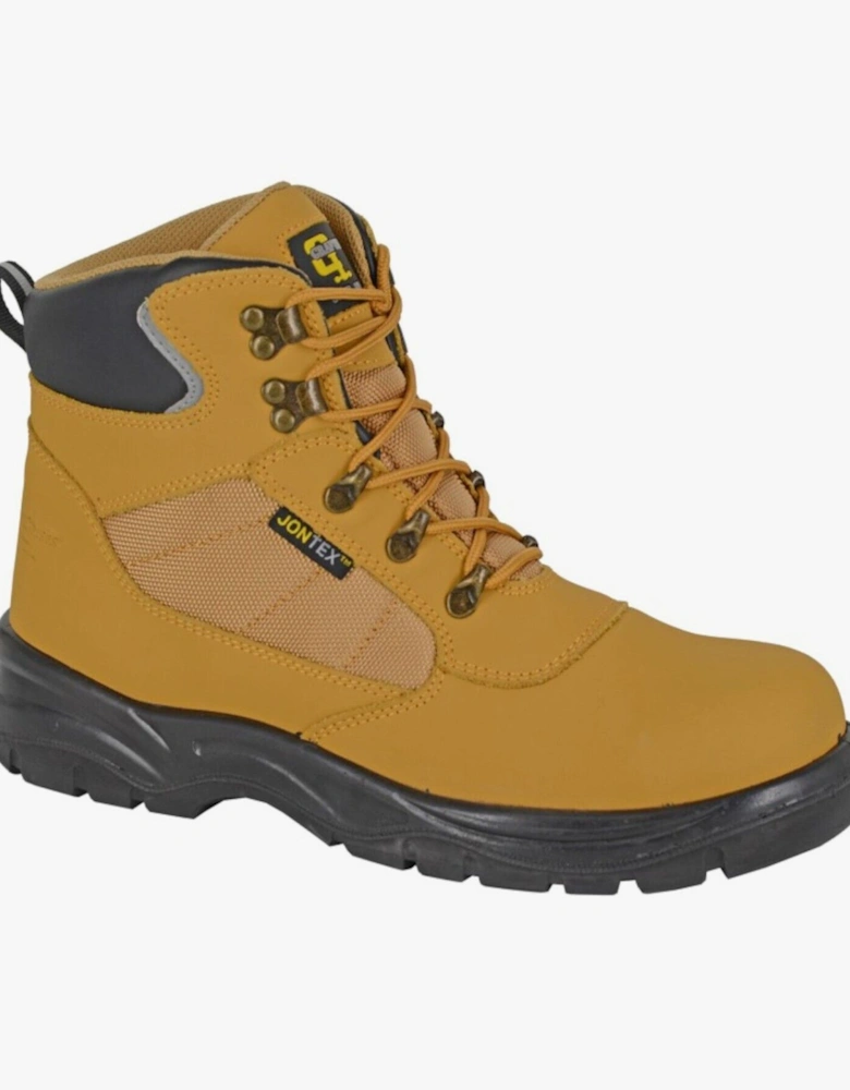 M161N Mens Nubuck Leather Safety Boots Honey