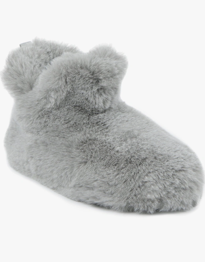 FAUX FUR Boot Slippers Womens Grey