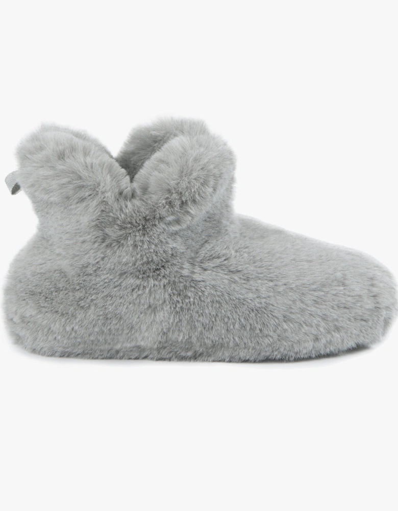 FAUX FUR Boot Slippers Womens Grey