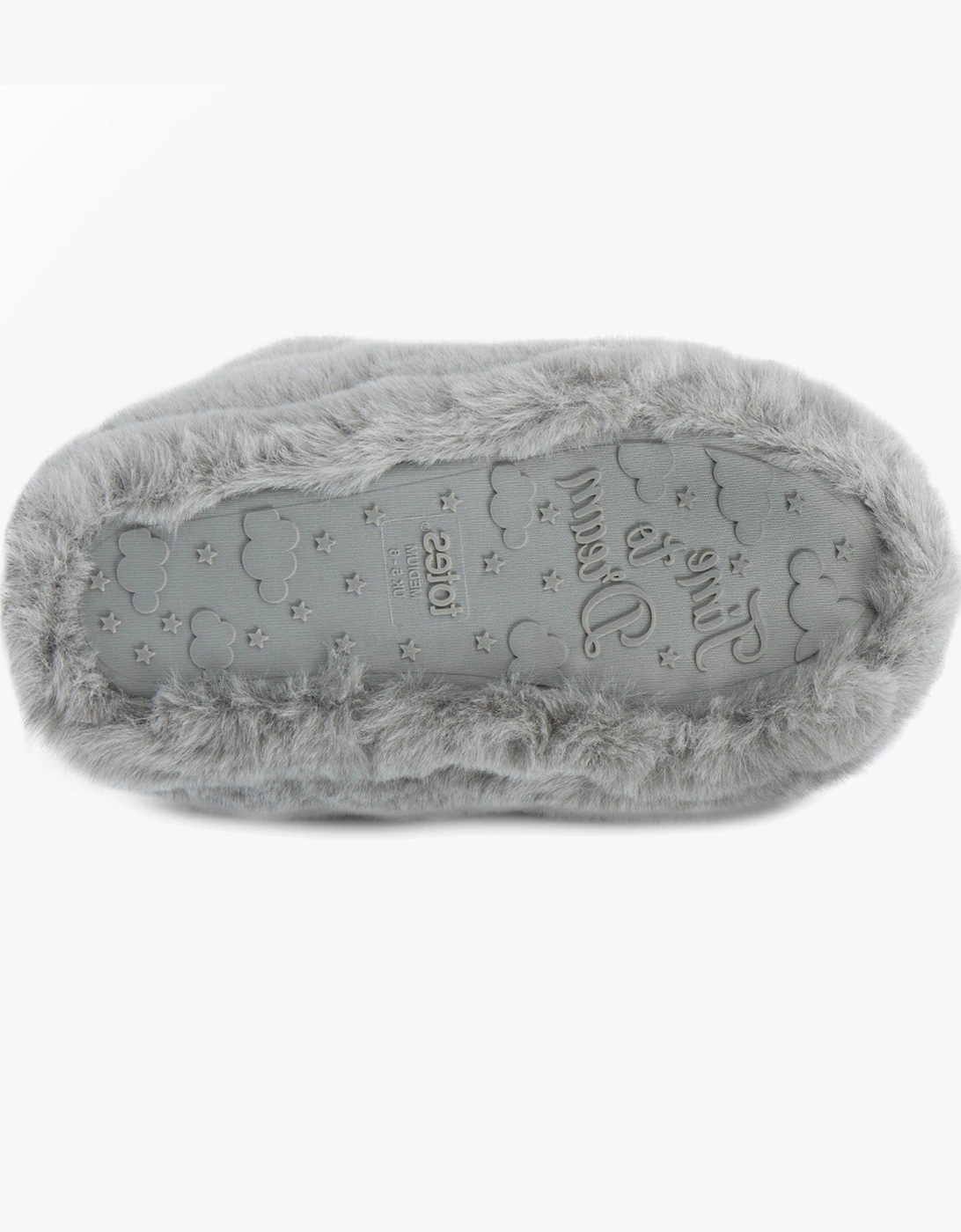 FAUX FUR Boot Slippers Womens Grey