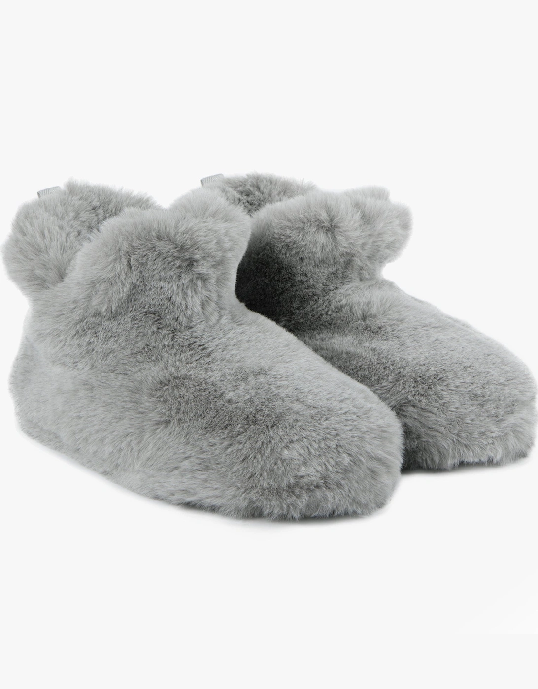 FAUX FUR Boot Slippers Womens Grey