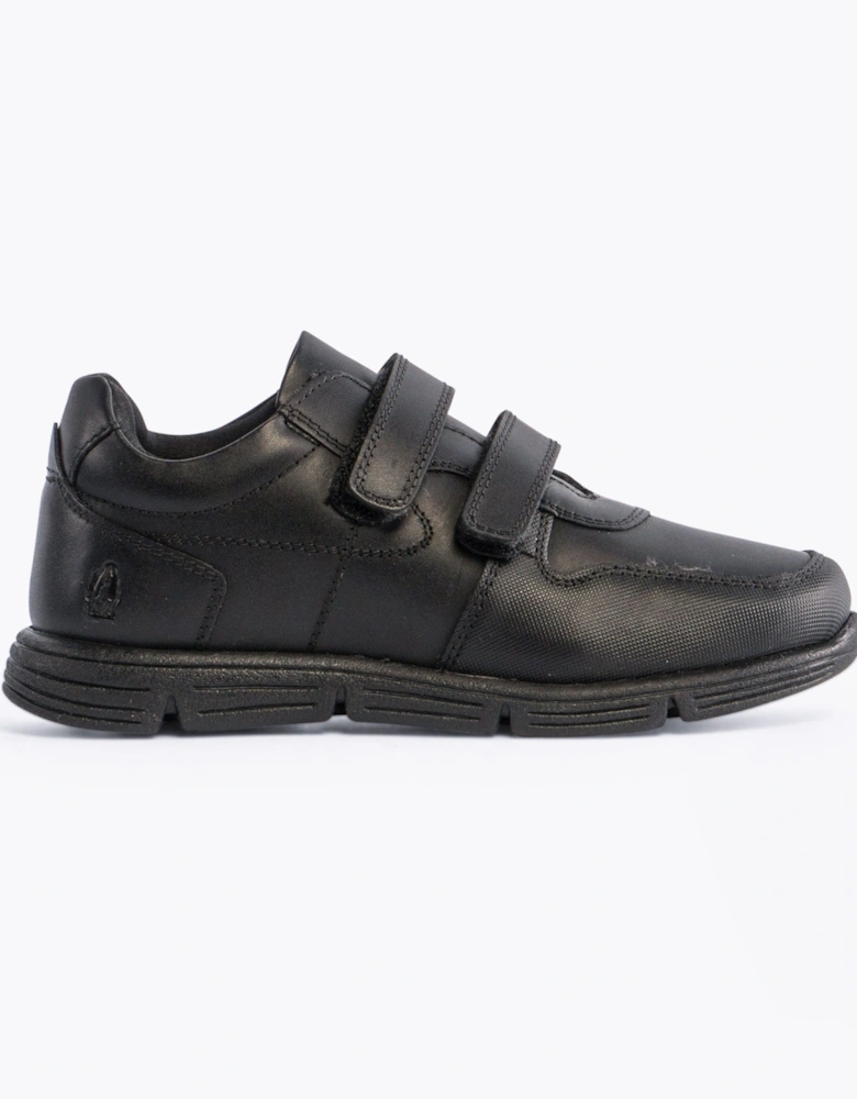 LUCAS Boys Leather School Shoes Black