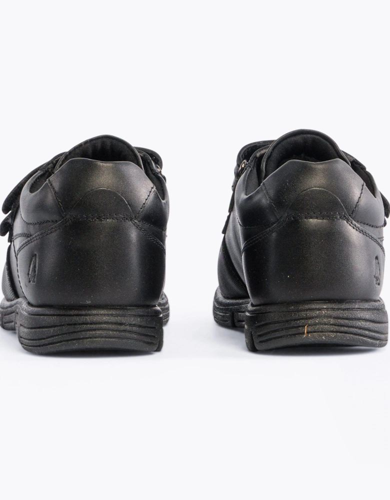 LUCAS Boys Leather School Shoes Black