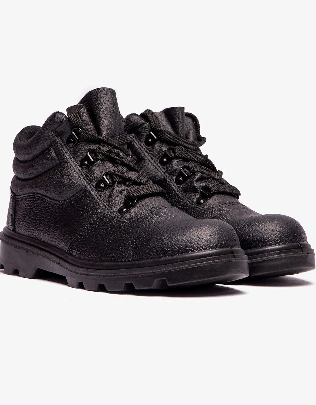 M240A Unisex Leather Safety Boots Black