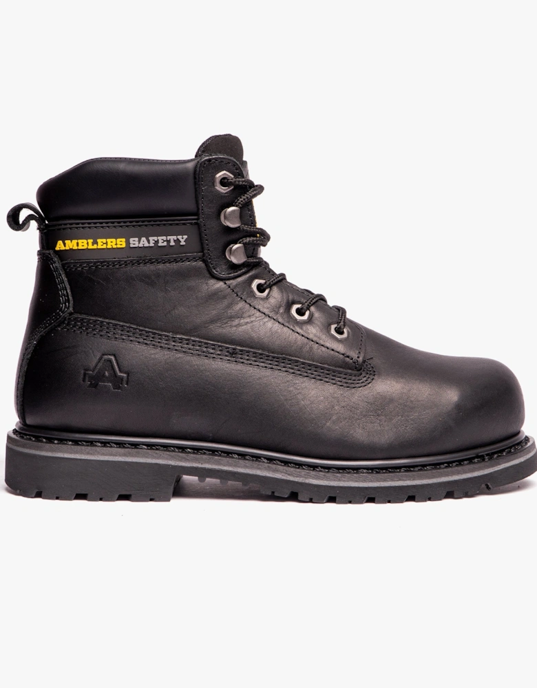 FS9 Unisex Leather Safety Boots Black