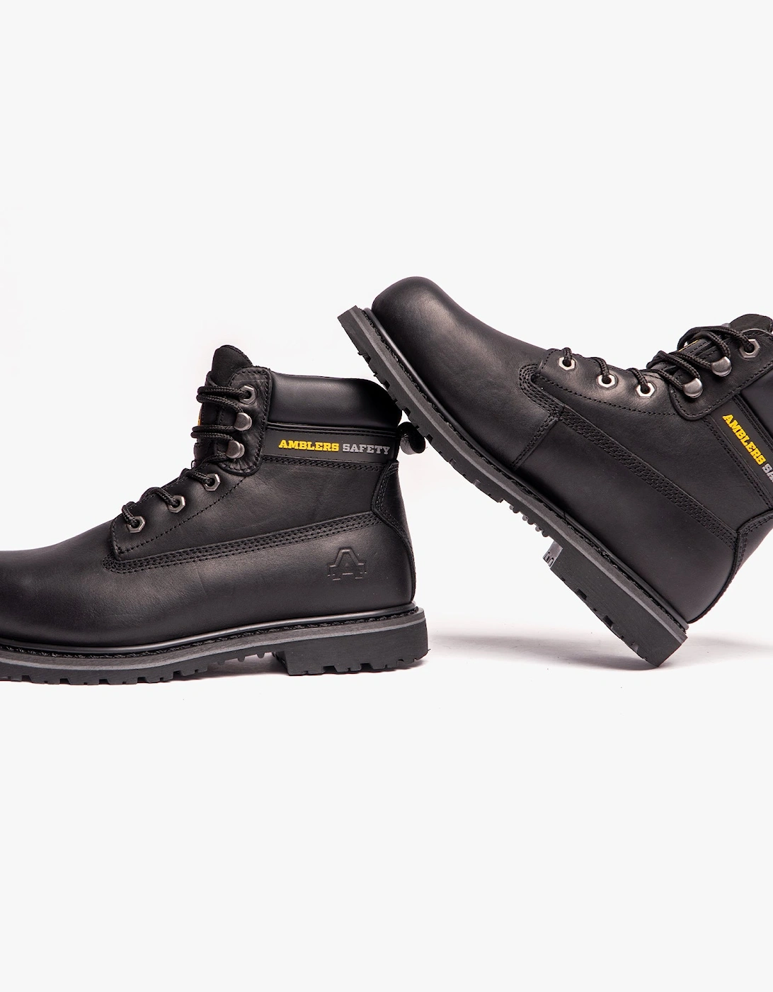 FS9 Unisex Leather Safety Boots Black