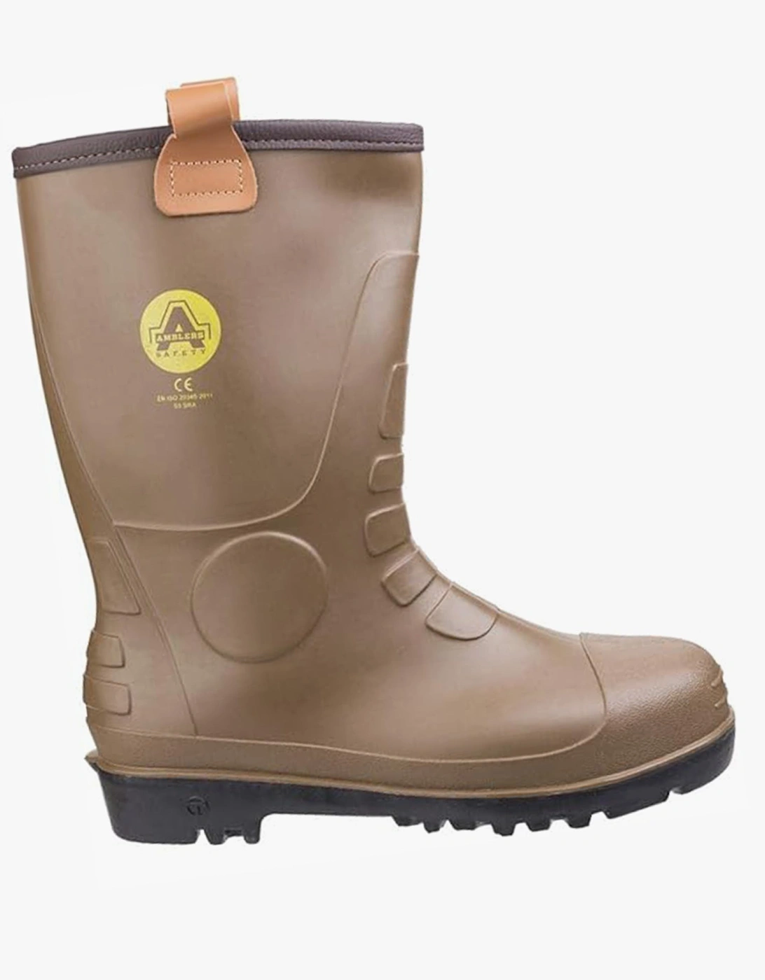 FS95 Unisex Rigger Safety Boots Wellingtons Tan, 6 of 5